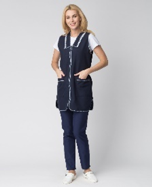 Фартук-сарафан Вишня (тк.Габардин),  т.синий