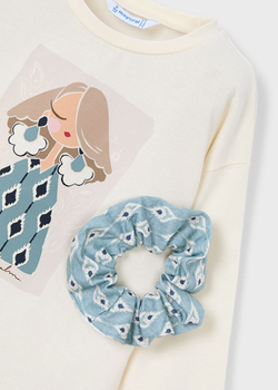 лонгслив с резинкой для волос