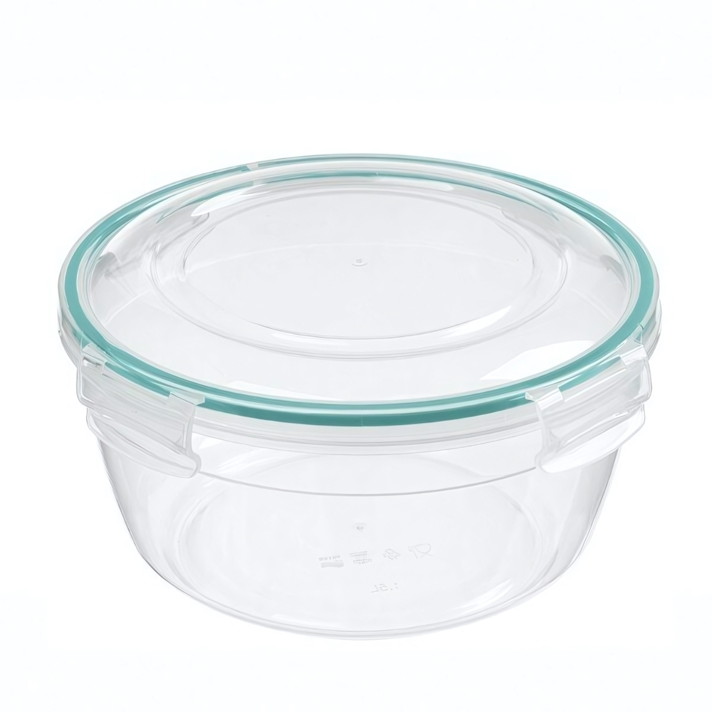 Контейнер для продуктов герметичный круглый 2,3л с замками (бесцветный)