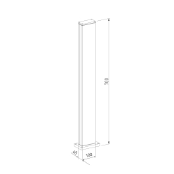 Ландшафтный светодиодный светильник Flat IP54 1538 TECHNO LED серый