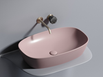 Умывальник чаша накладная овальная (цвет Розовый Матовый) Element 610x385x140мм