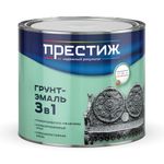 Грунт-эмаль по ржавчине Престиж 3 в 1, полуглянцевая, 1,9 кг, коричневая, 22031