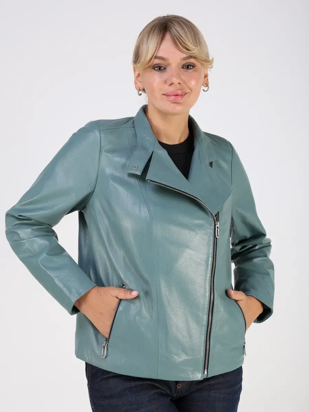 Кожаная куртка демисезонная косуха