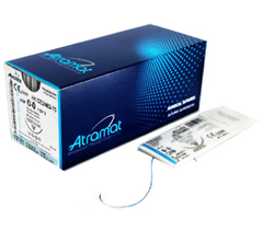 Нить нерассасывающаяся Atramat ПОЛИПРОПИЛЕН синяя 75см, игла обратно-режущая