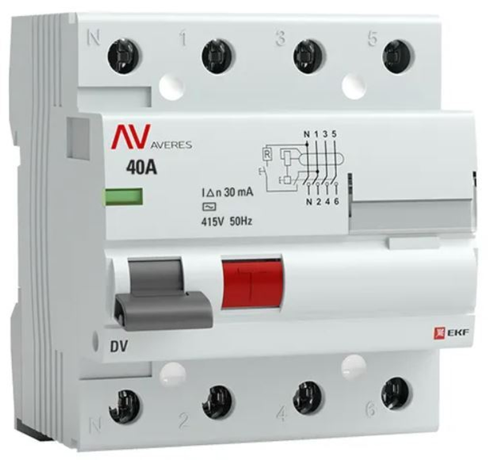 УЗО  EKF rccb-4-40-30-ac-av