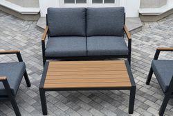 "Камелия" лаунж-зона 4-местная из алюминия, цвет темно-серый