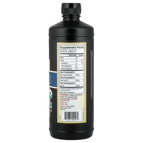 Barlean's, Органическое льняное масло с высоким содержанием лигнана, 946 мл (32 жидких унции)