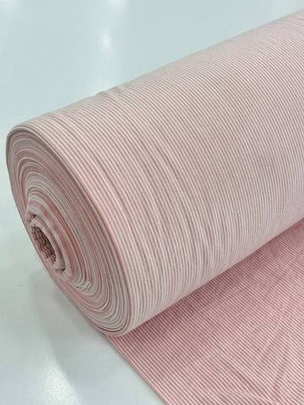 КПБ 1.5 сп с простыней на рез. 90х200 ВАРЕНЫЙ ХЛОПОК "Розовая тонкая полоса"