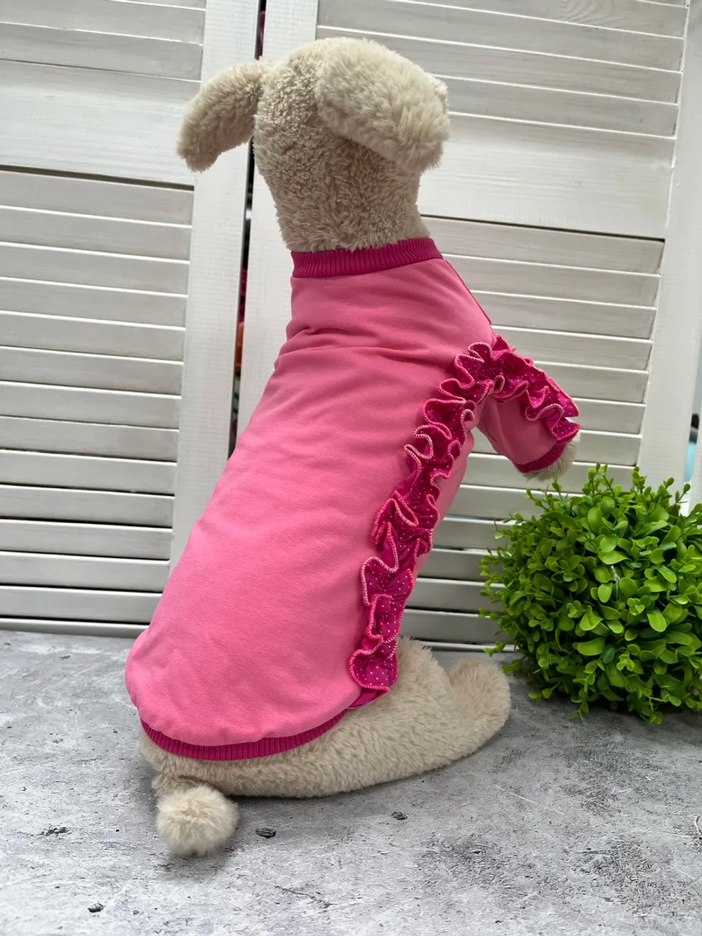 Трикотажная футболка для собак и кошек с рукавом