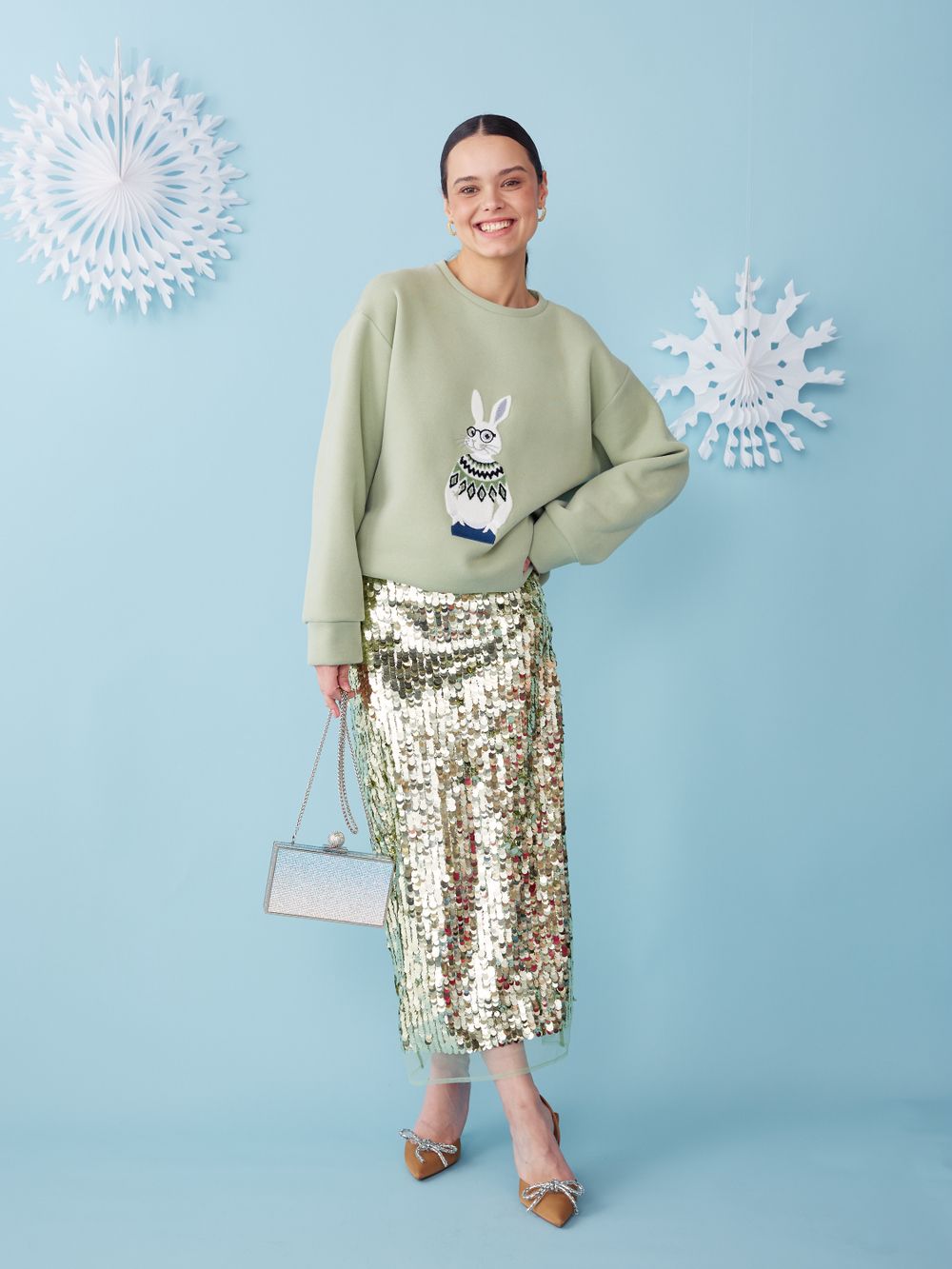 ЮБКА В ПАЙЕТКАХ L.GREEN