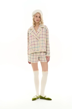 Жакет-бомбер кремовый