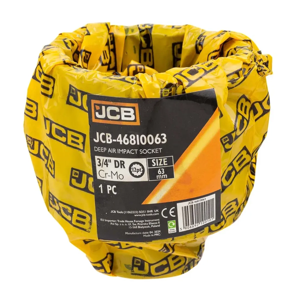 Головка ударная глубокая 63мм (12гр.), 3/4'' JCB JCB-46810063