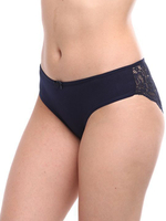 Трусики-слипы из хлопка с кружевной задней частью (Размер: XL) (Цвет: черный)