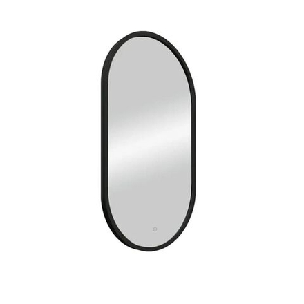 Зеркало Prime Black Led 450х800 в МДФ раме