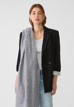 STRADIVARIUS Шарф из начесаных ниток, серый