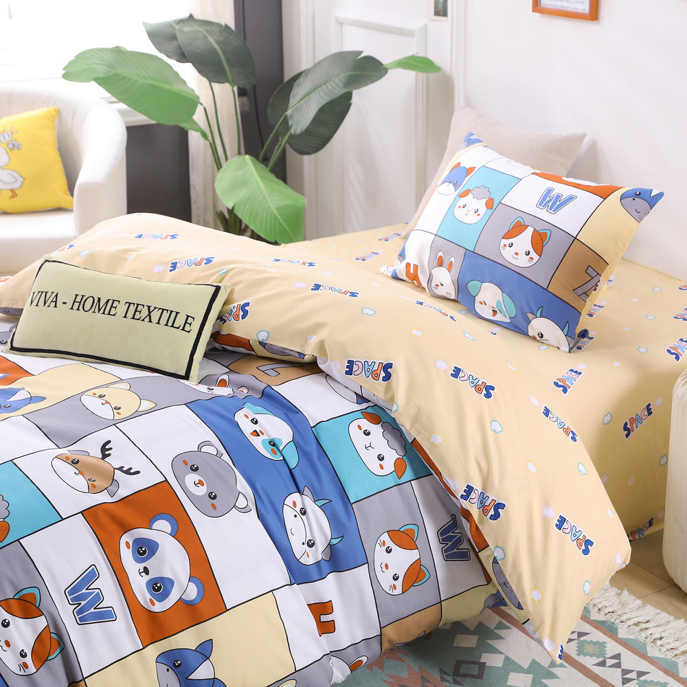 Комплект постельного белья на резинке Сатин Люкс KIDS 100% хлопок CDKR039