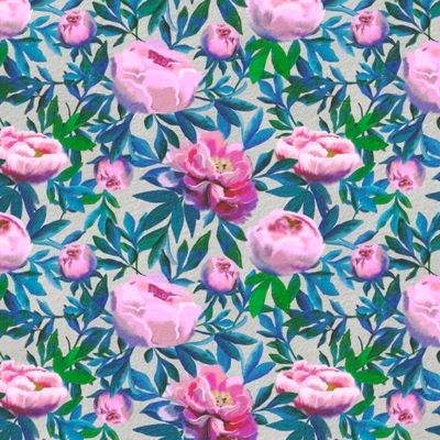 Пион акварелью. Нежные цветы