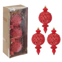 GAEM Набор из 3шт Украшение новогоднее "Шар", L28 W7,5 H11 см