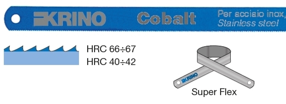 Полотно по металлу для ножовки 300x13x0,65 24T BIMETAL HSS-CO8% Krino 23001100