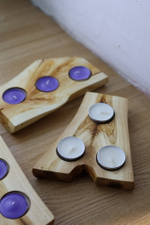 Деревянный подсвечник "Народные промыслы"