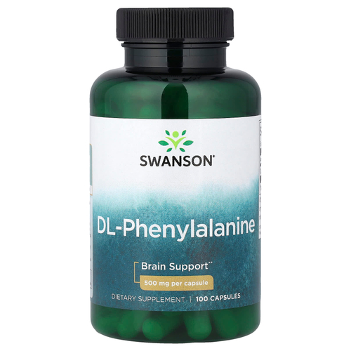 Swanson Vitamins, DL-фенилаланин, 500 мг, 100 капсул