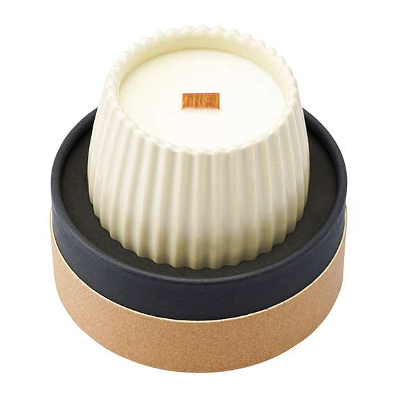 Свеча ароматическая с деревянным фитилём secret santa из коллекции edge, бежевый, 60 ч