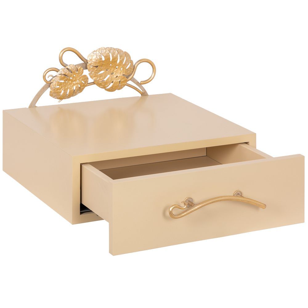 Тумба прикроватная Monstera Deliciosa (Монстера) подвесная Айвори