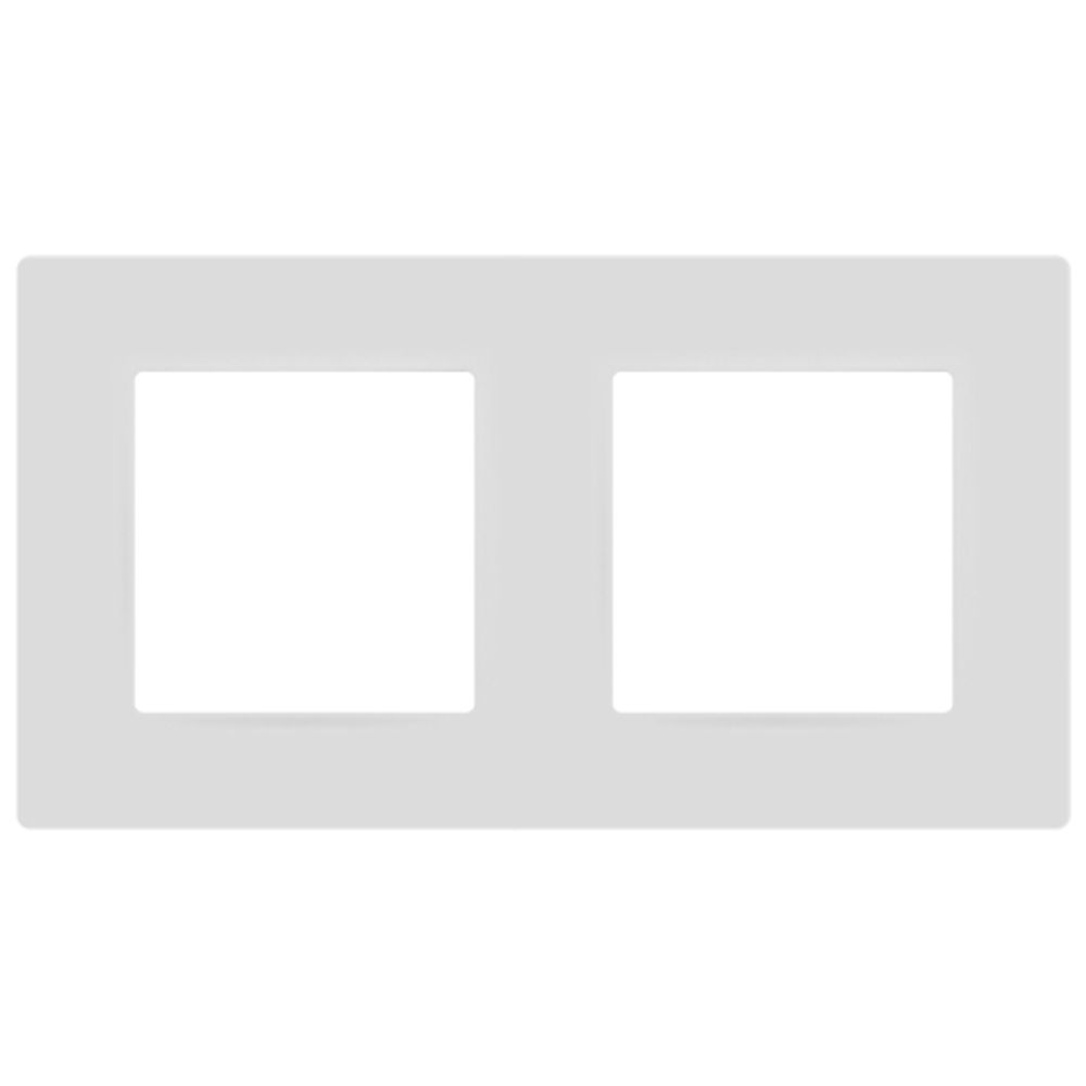 Рамка для розеток и выключателей ЭРА Серия 12 12-5202-01М на 2 поста, Классик, белый матовый