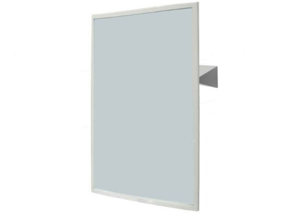 Зеркало настенное наклонное 700х500 мм нерж. сталь NOFER 08023.W белый