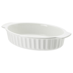 IKEA POETISK  (ИКЕА ПОЕТИСК)  -  Блюдо жаропрочное, овальное/кремовое, 32x21 см