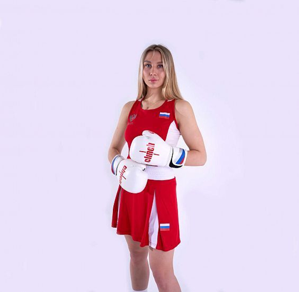 Перчатки боксерские Clinch Olimp бело-красные C111