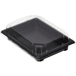 Контейнер для суши С19 Д+К комплект (ПЭТ) 182х127х54мм(дно) + 188х133х29мм(крышка), по 420шт/кор, суши, кондитерка