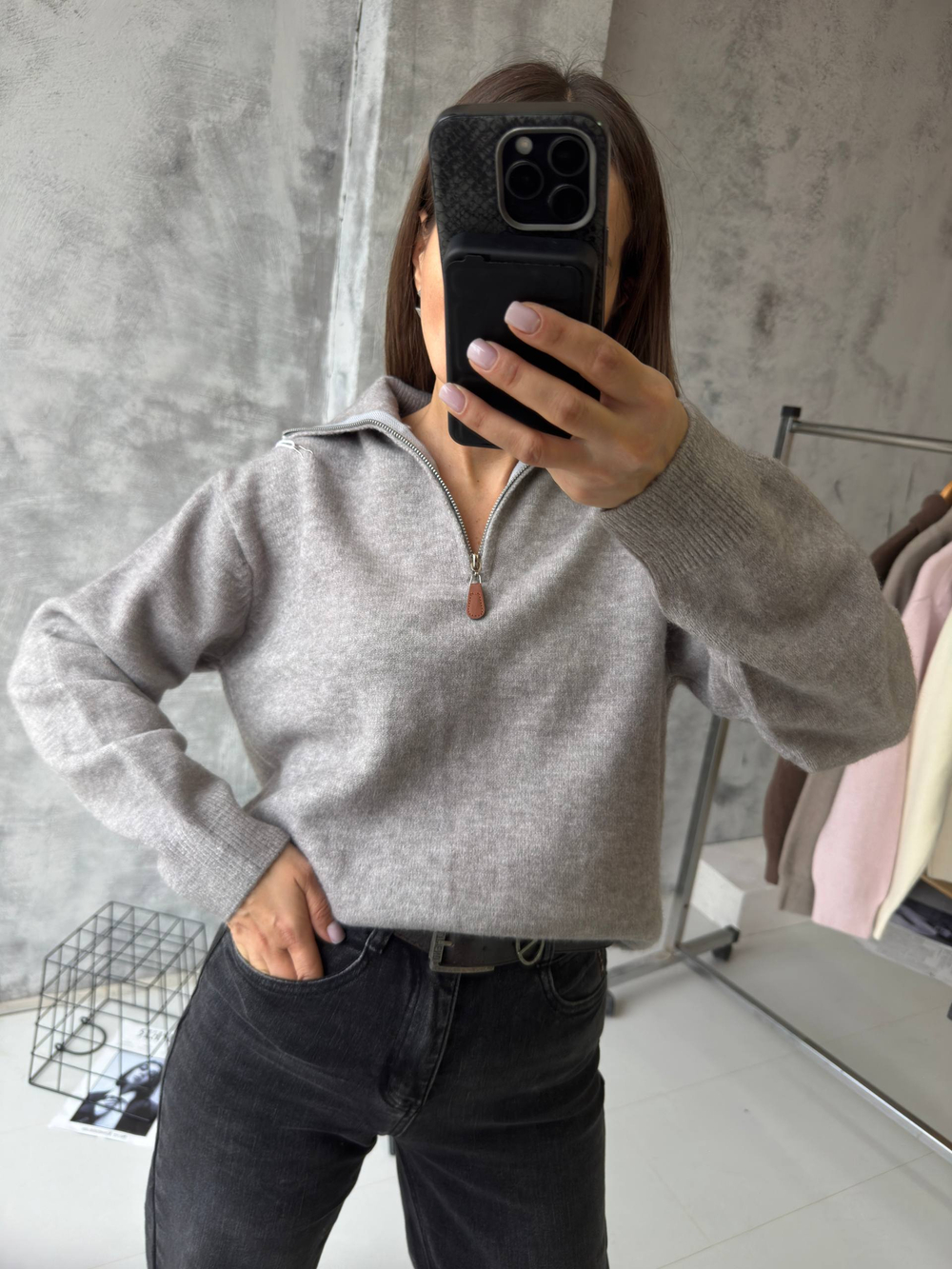 Свитер жен. 813-2 св-сер.