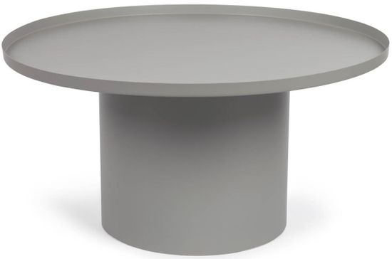 Круглый журнальный столик Fleksa из серого металла Ø 72 см Испания