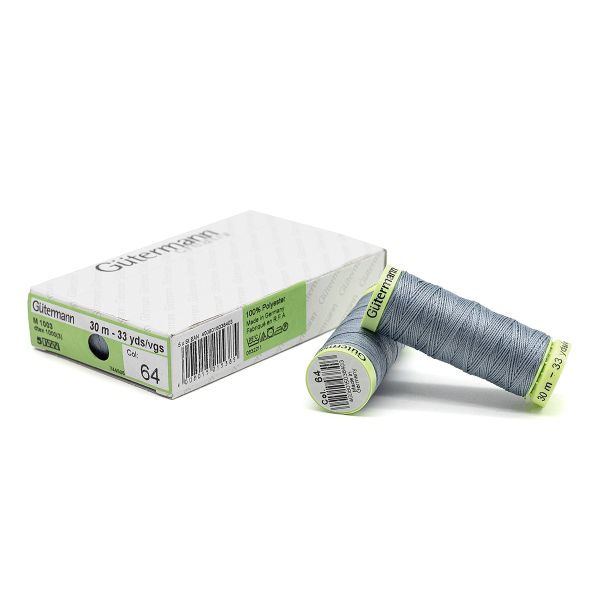 Нитки отделочные Gutermann Top Stitch 30 (30 метров), 5 кат. | 064 серый джинс