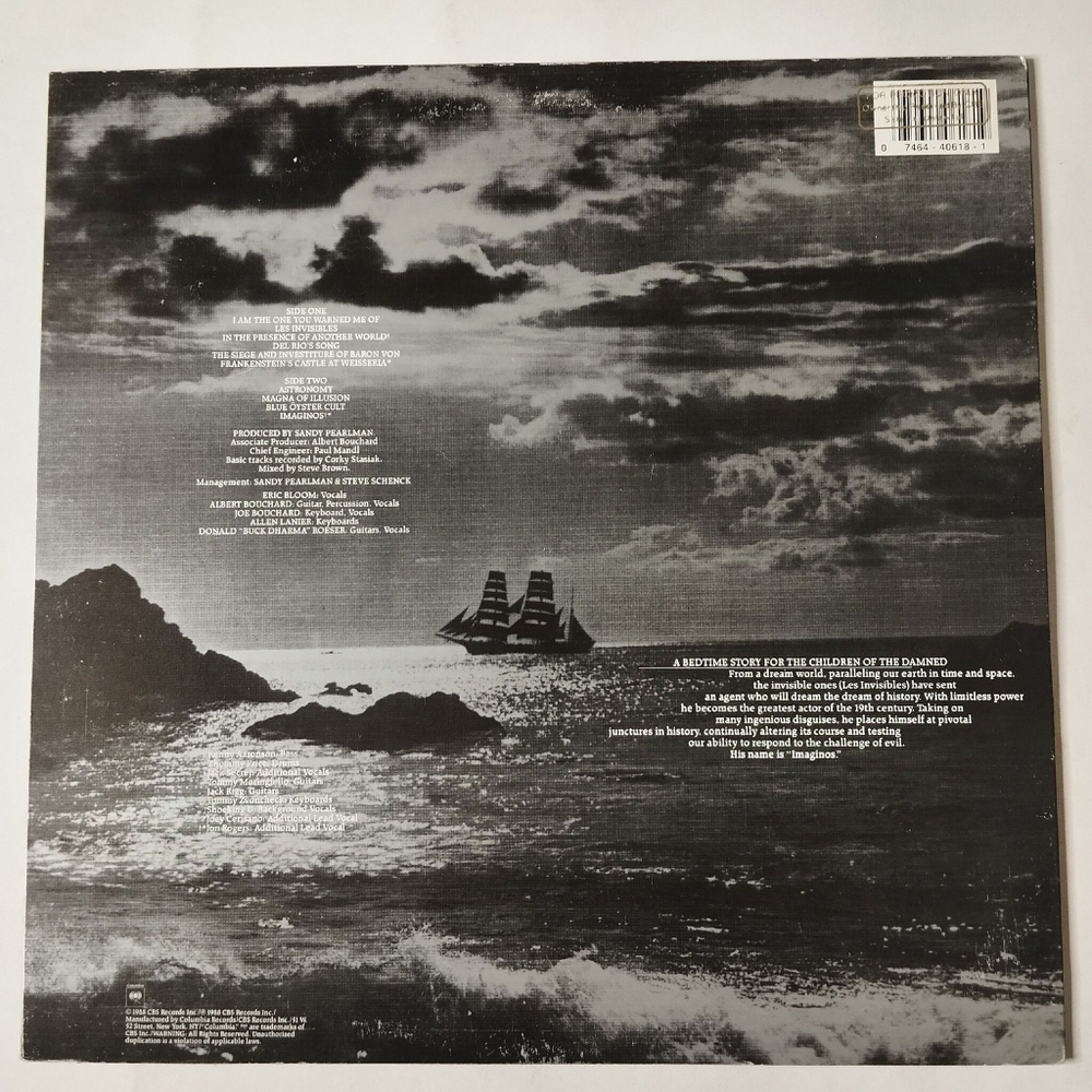 Винтажная виниловая пластинка LP Blue Oyster Cult Imaginos (USA 1988)