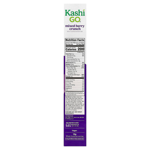 Kashi, GO®, хлопья с протеином и клетчаткой, хрустящие ягоды, 501 г (17,7 унции)