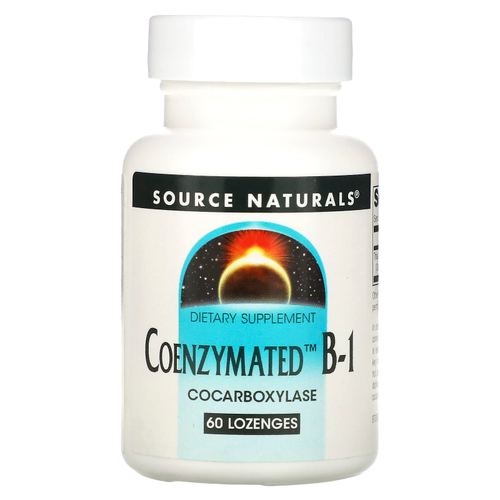 Source Naturals, ферментированный витамин B-1, 13 мг, 60 пастилок