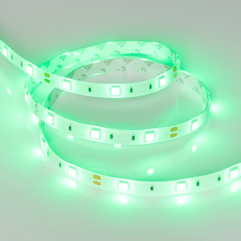 Светодиодная лента RTW 2-5000SE 12V Green (5060, 150 LED, LUX) (Arlight, 7.2 Вт/м, IP65) 016508