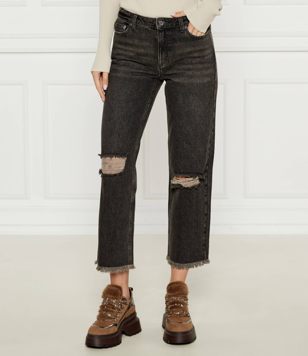 Джинсы FRAYED Michael Kors - черный(MF4905R5G2)