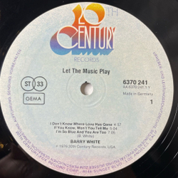 Винтажная виниловая пластинка LP Barry White Let The Music Play (Germany 1976)