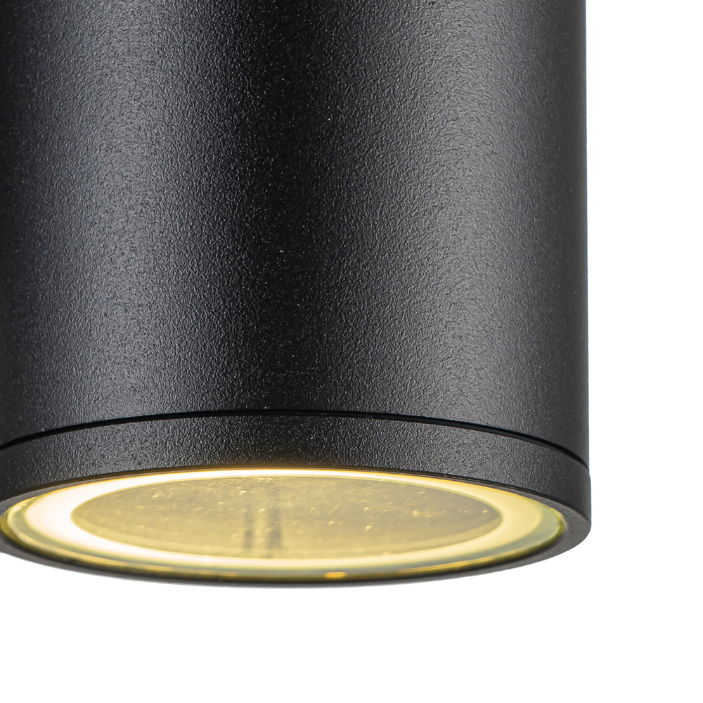 Уличный настенный светильник 2x35Вт GU10, металл, чёрный