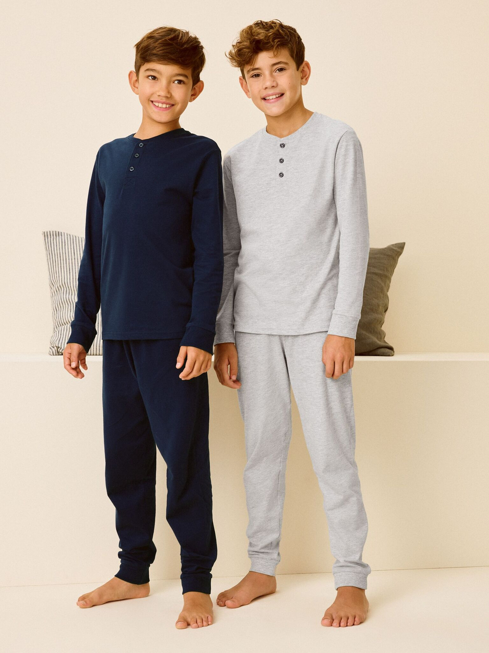 Пижама для мальчика Next B85-542, 2 шт., Серый, Темно-синий