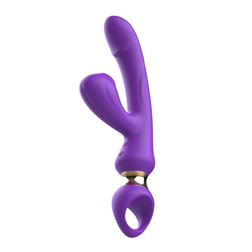 Фиолетовый вибратор-кролик 24,6см с вакуумной стимуляцией клитора I-Moon MY-230