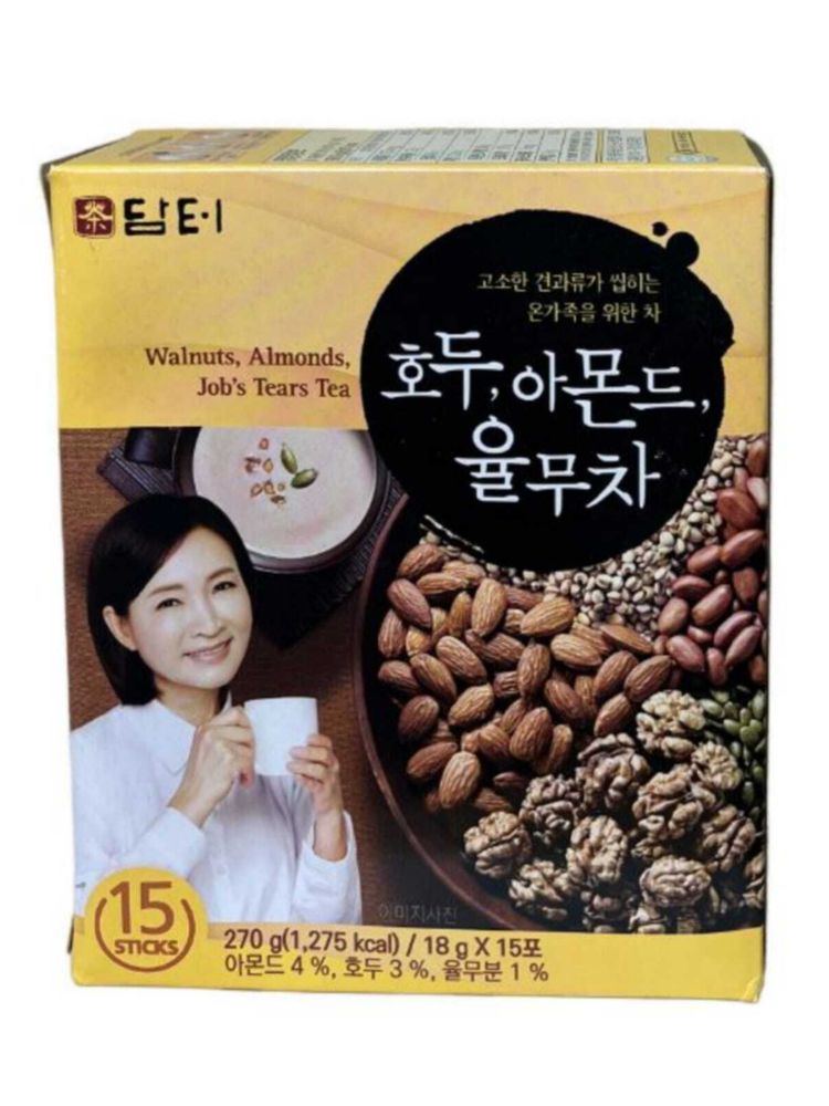 Корейский чай Damtuh Walnuts Almond Job&#39;s Tears 15 саше
