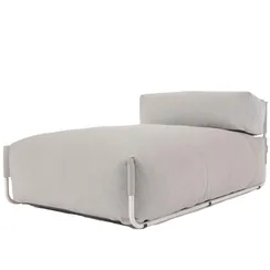 Пуф-шезлонг уличный Square для модульного дивана 165x110 светло-серый