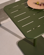 Уличный стол Brai из зеленой оцинкованной стали 70 x 70 см