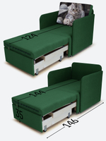 Кресло-кровать "Миник" с подлокотниками, купон Котенок в клубках