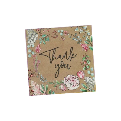 Открытка-мини Thank you, 7 х 7 см