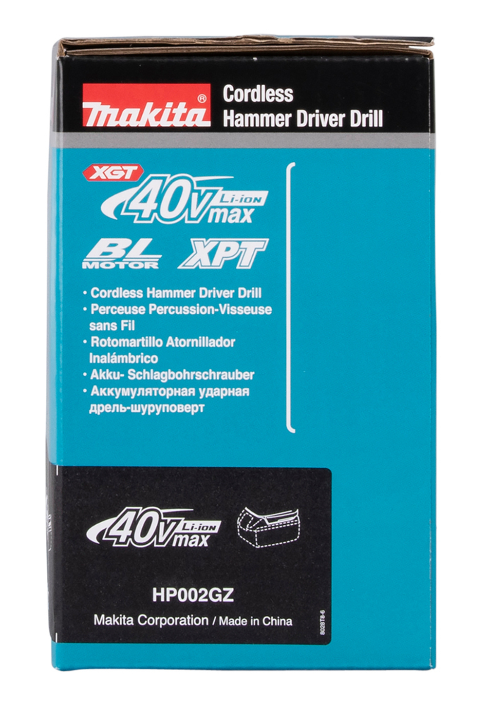 Компактная ударная дрель-шуруповерт XGT® HP002GZ 40В 65 Нм 0 - 2200 об/мин